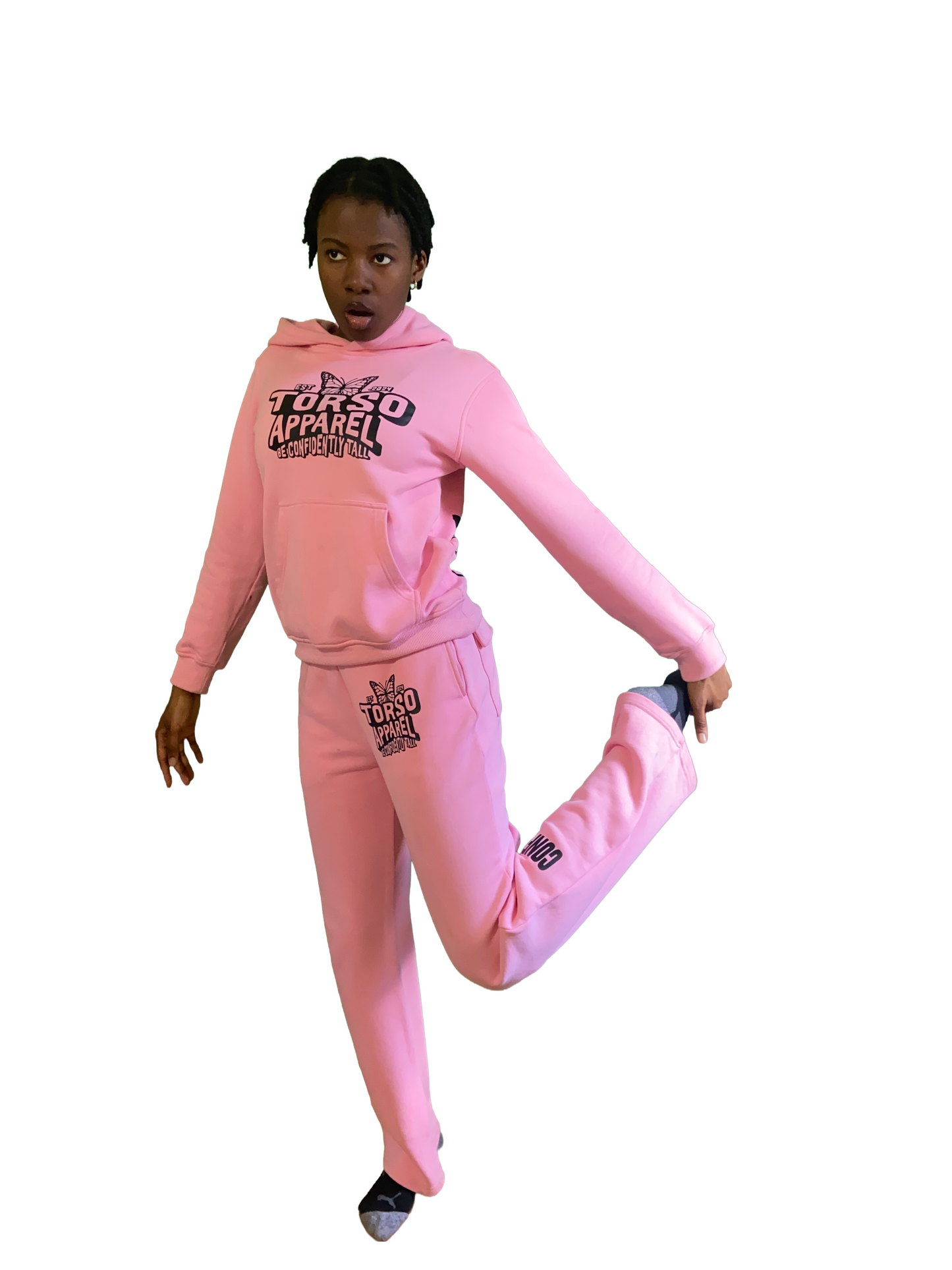Confidently Tall Hoodie Set (Barbie)